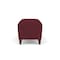 Lesro Siena Lounge Reception Loveseat Bench, Walnut, OH Wine Upholstery SN6001 - alternate 2